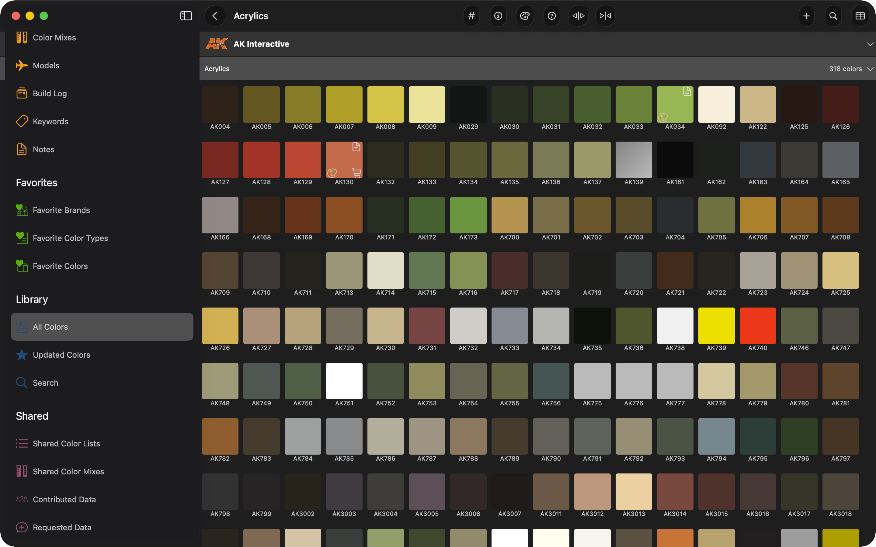 Mac version of a color type